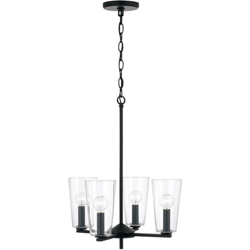 Portman 4 Light 17.5 inch Matte Black Pendant Ceiling Light