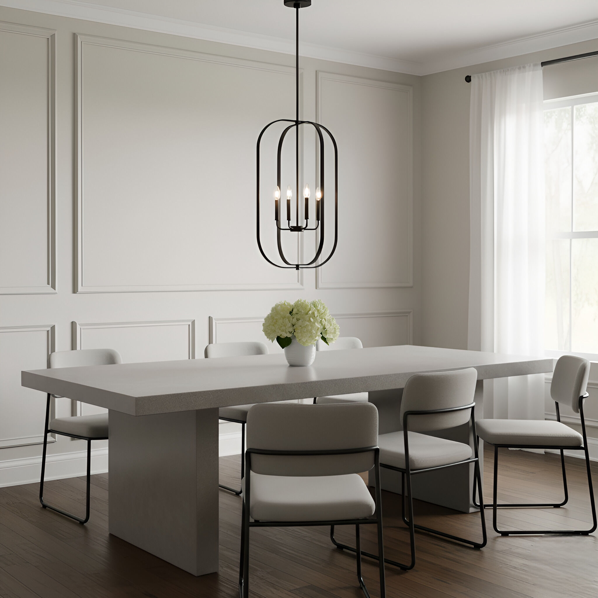 Loretto 6 Light 18.88 inch Midnight Black Chandelier Ceiling Light