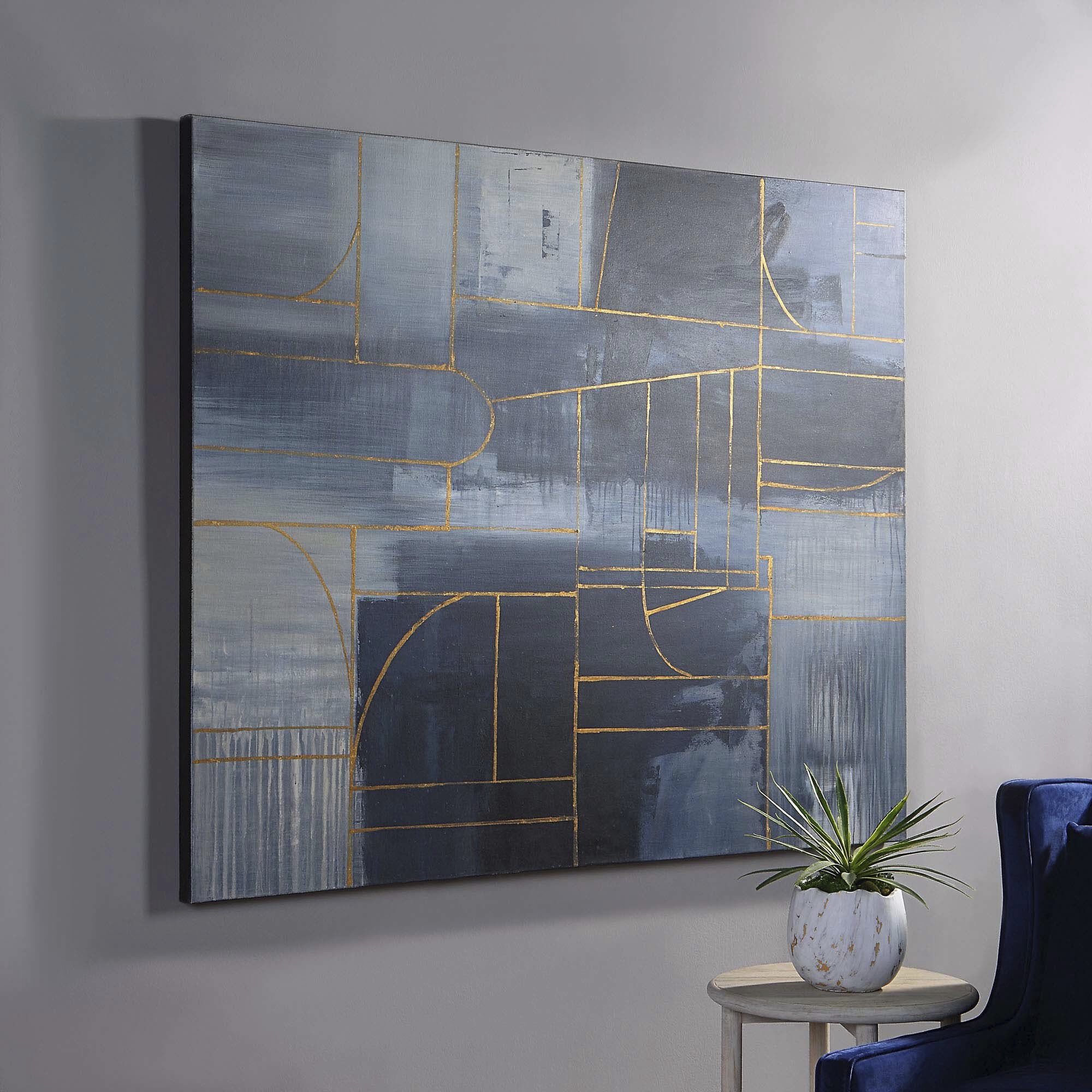 Franz Texture and Gold Leaf Canvas Art