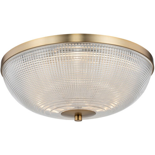 Portland LED 16 inch Winter Brass Flush Mount Semi Flush Ceiling Light