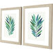 Palm Frond Flow Turquoise and Blue and Green Framed Art