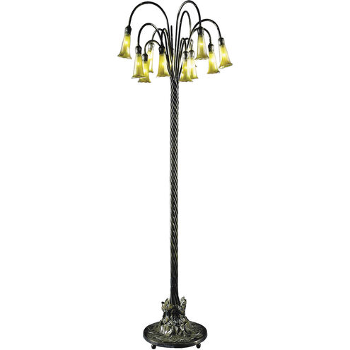 Evelyn 63 inch 25.00 watt Antique Bronze Verde Floor Lamp Portable Light