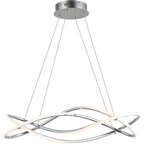 Coaster LED 10 inch Polished Chrome Single Pendant Ceiling Light