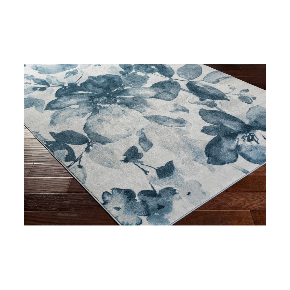 Nova 91 X 63 inch Denim/Light Gray/Navy/Ivory Rugs, Polypropylene