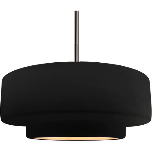 Radiance 1 Light 16.25 inch Brushed Nickel and Carbon Matte Black/Champagne Gold Pendant Ceiling Light