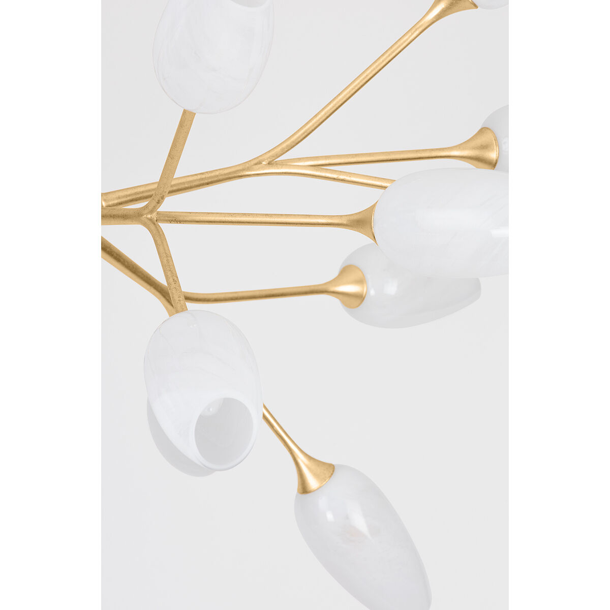 Aldean 18 Light 44 inch Vintage Gold Leaf Chandelier Ceiling Light