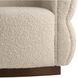Alexandra Oatmeal and Dark Walnut Swivel Chair