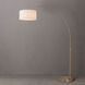 Scallop 92 inch 14 watt Weathered Brass Arc Floor Lamp Portable Light