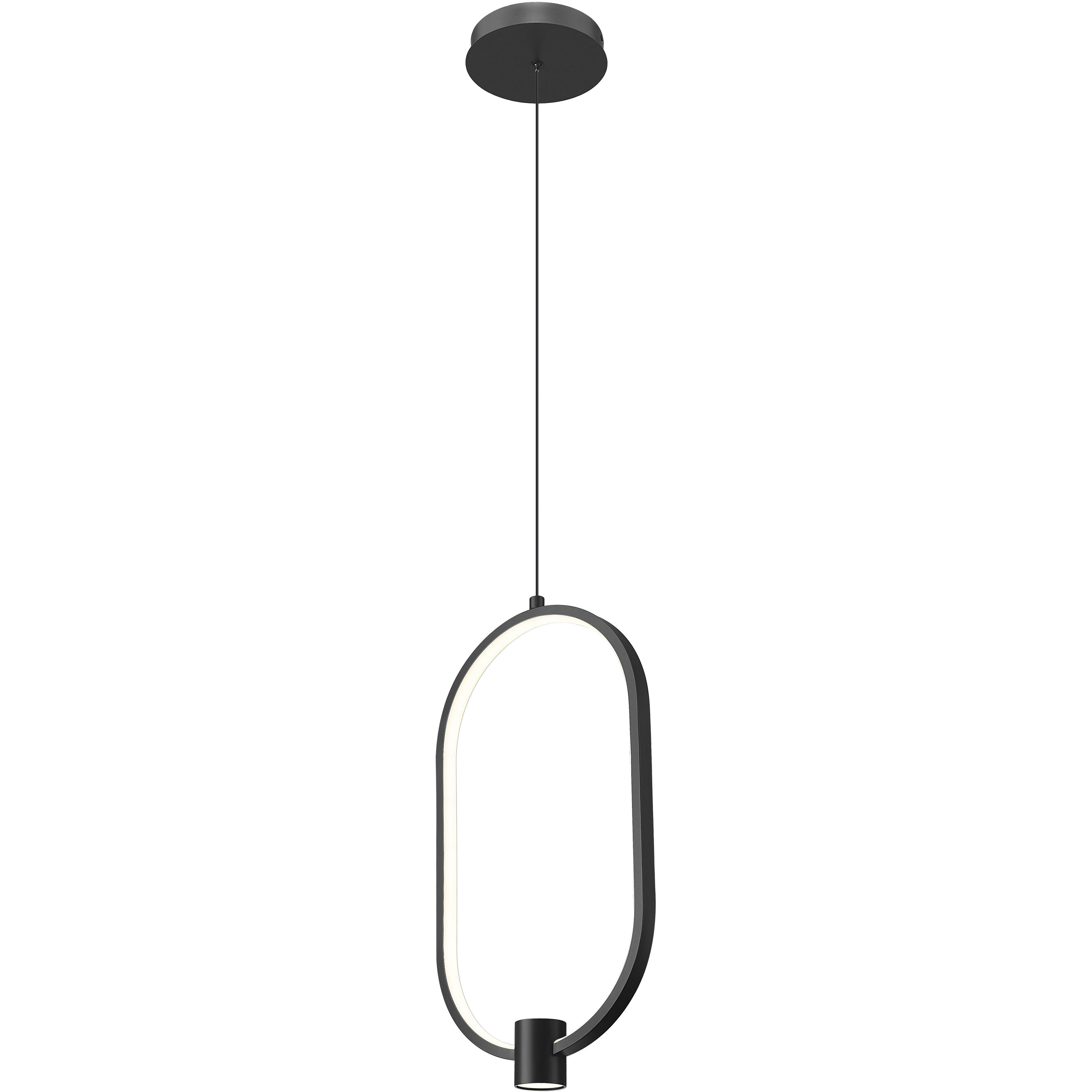 Saros Pendant Ceiling Light in Matte Black, LED