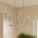Reines 6 Light 44 inch Brushed Nickel Linear Chandelier Ceiling Light