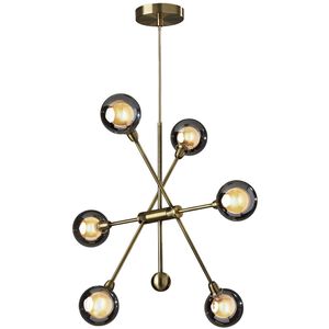 Starling LED 27 inch Antique Brass Chandelier Ceiling Light