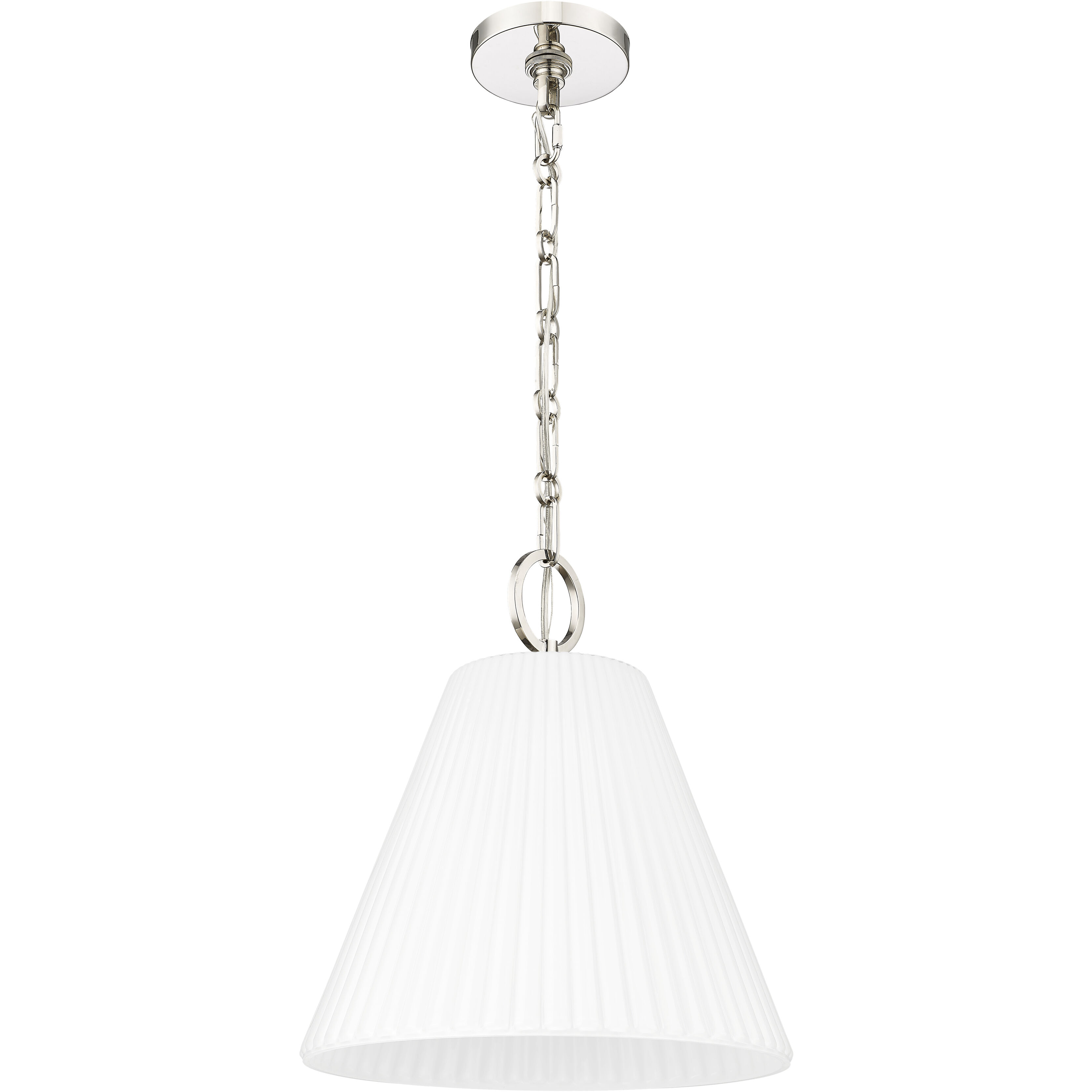 Alaric 1 Light 14 inch Polished Nickel Pendant Ceiling Light