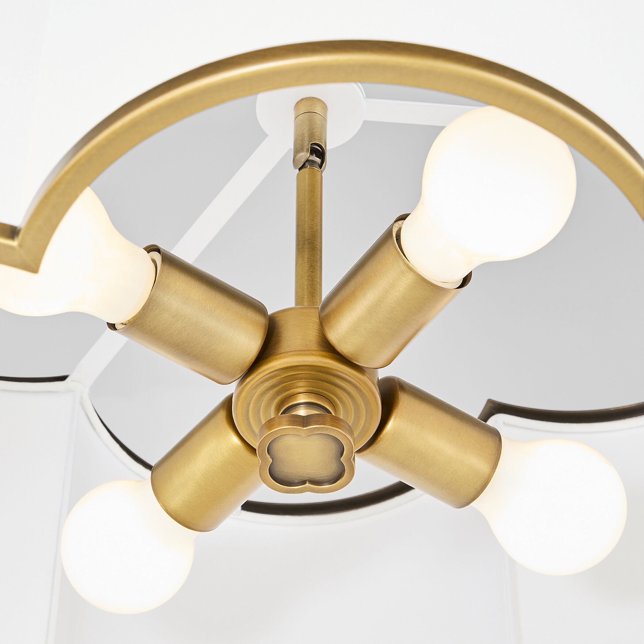 Belinder 4 Light 22 inch Non-Lacquered Brass Pendant Ceiling Light