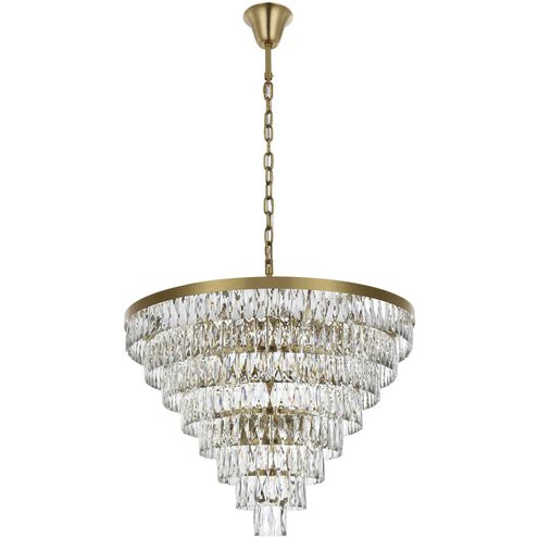 Josephine 29 Light 36 inch Satin Gold Chandelier Ceiling Light