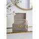 Anita Textured Gray and Gold Decorative Storage Box