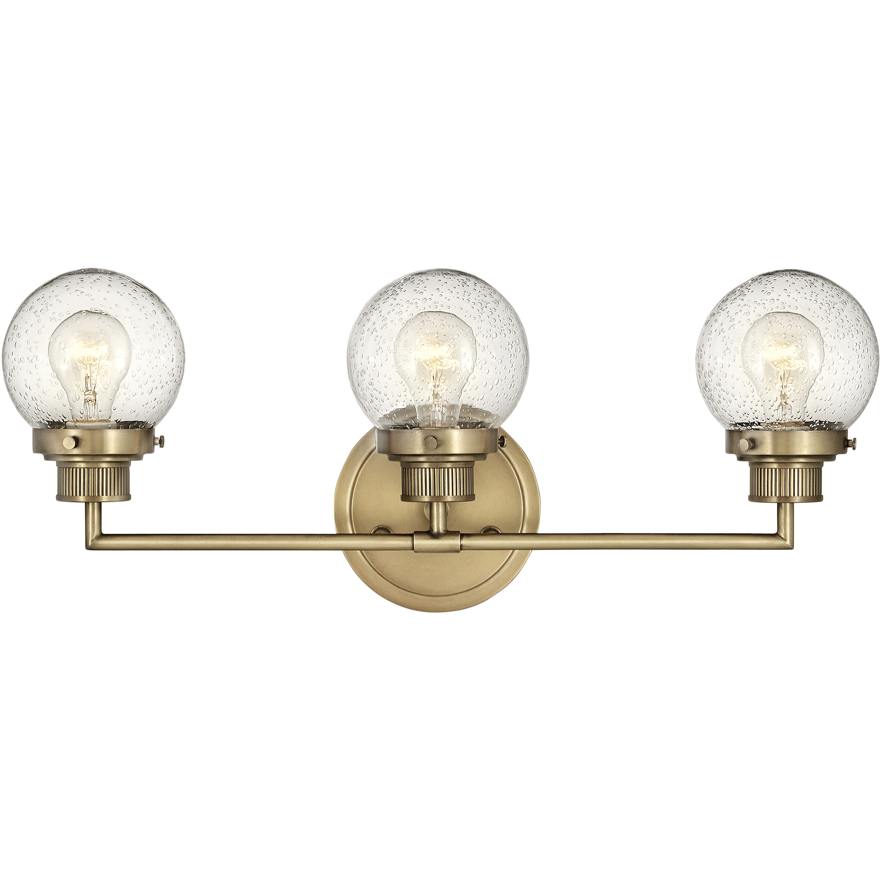 Poppy 3 Light 24.25 inch Heritage Brass Vanity Light Wall Light