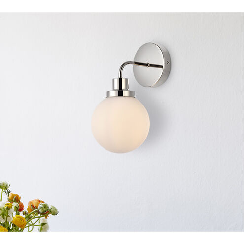 Hanson 1 Light 9 inch Polish Nickel Bath Sconce Wall Light