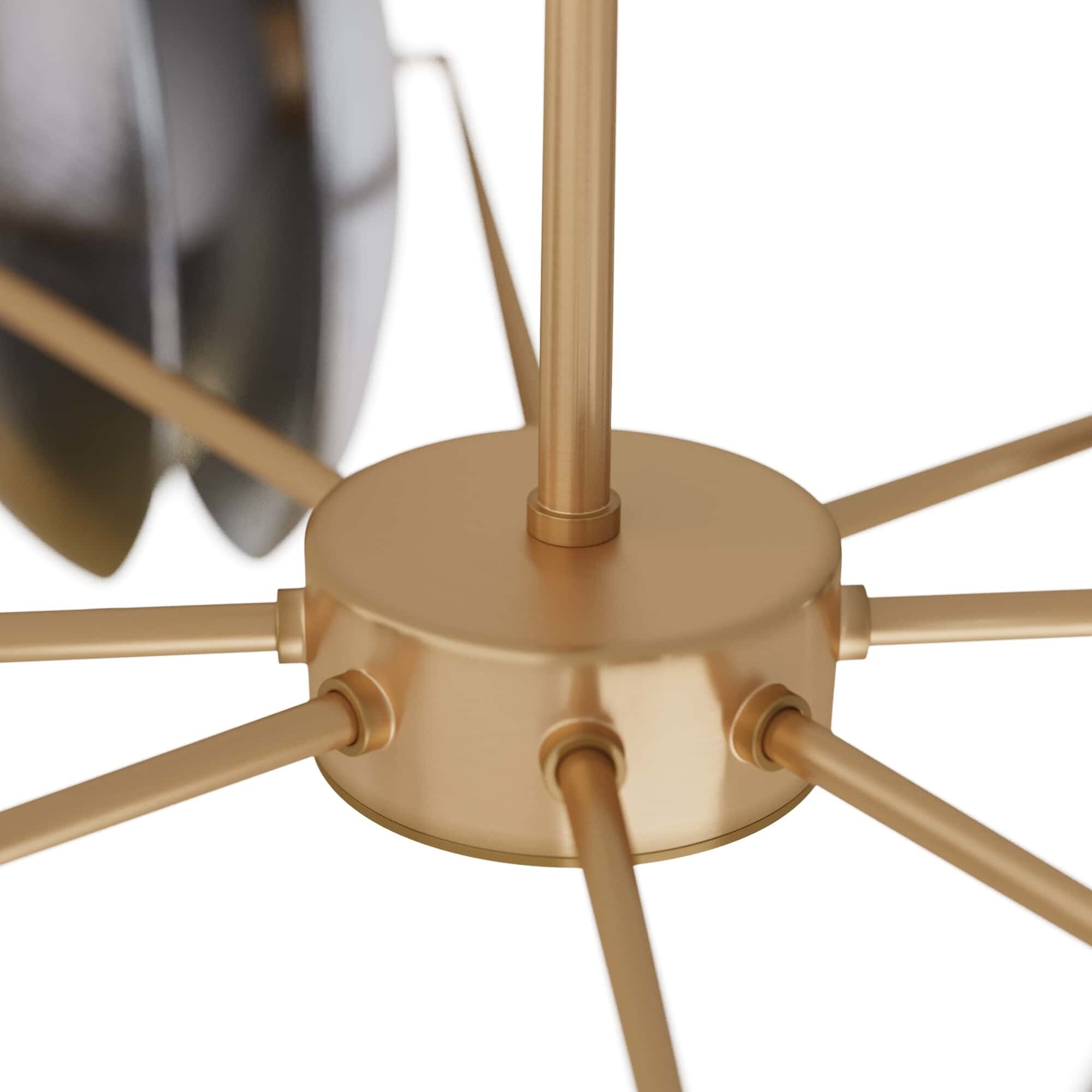 Whitney 4 Light 40 inch Smoke Luster Chandelier Ceiling Light