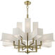 Rubix 12 Light 44 inch Antique Brass Foyer Chandelier Ceiling Light, Extra Large