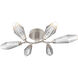 Aalto LED 34.9 inch Beige Silver Flush Mount Ceiling Light in 3000K LED, Metallic Beige Silver, Optic Rib Clear