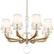 Emilea 8 Light 33 inch French Gold Chandelier Ceiling Light in French Gold Cast