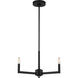 Fullton 3 Light 10 inch Midnight Black Chandelier Ceiling Light