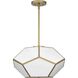 Latham 3 Light 18 inch Vintage Gold Semi-Flush Mount Ceiling Light