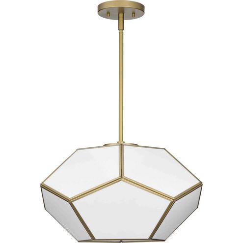Latham 3 Light 18 inch Vintage Gold Semi-Flush Mount Ceiling Light