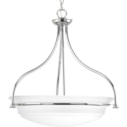 George 3 Light 23 inch Polished Chrome Inverted Pendant Ceiling Light