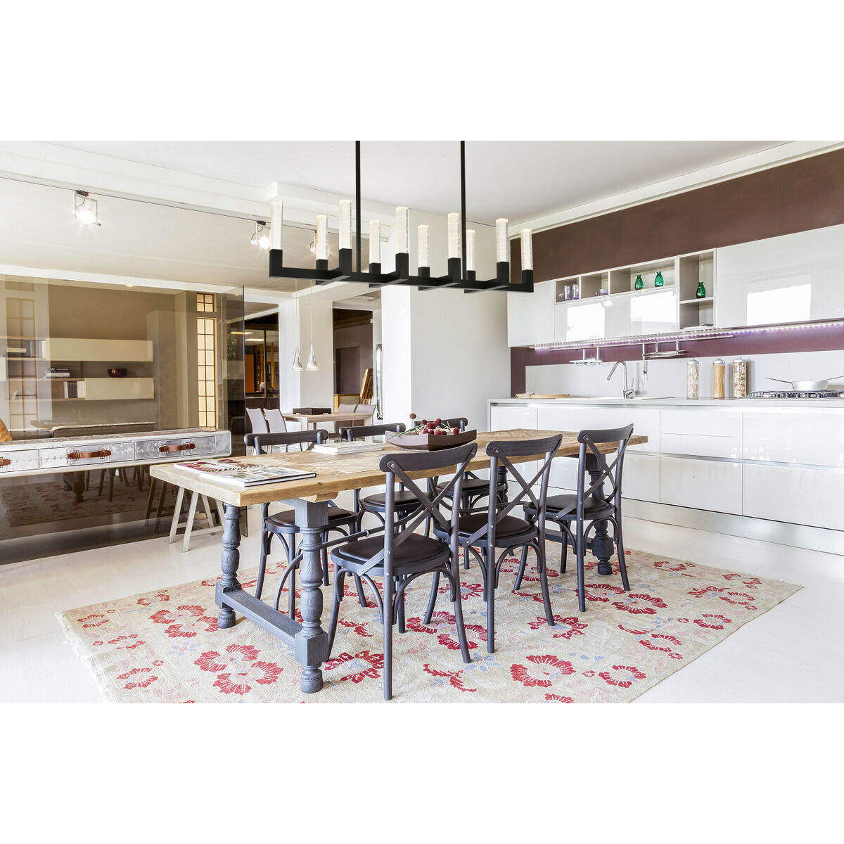 Noemi 10 Light 12 inch Black Pendant Ceiling Light