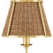 Deauville 55 inch 75.00 watt Polished Brass/Natural Floor Lamp Portable Light, Suzanne Duin Collection