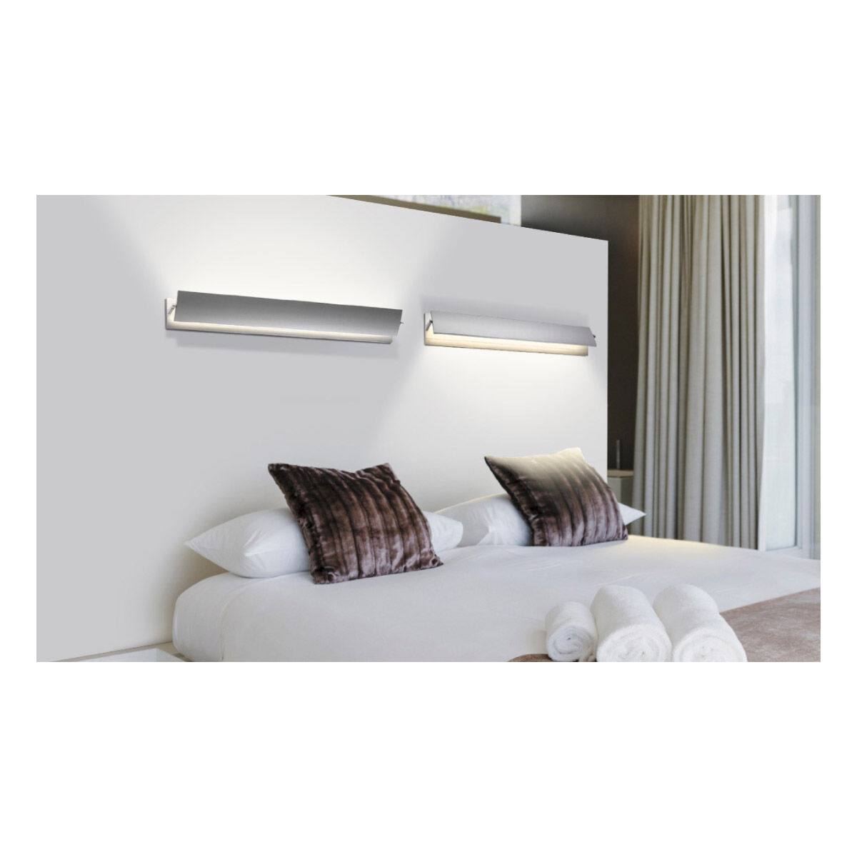 Aileron LED 24 inch Bright Satin Aluminum Sconce Wall Light