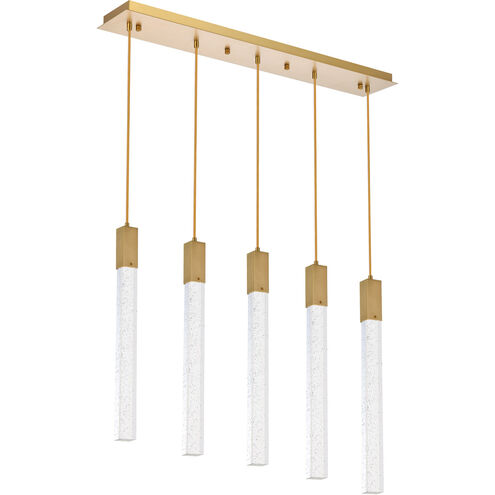 Weston 5 Light 36 inch Satin Gold Pendant Ceiling Light
