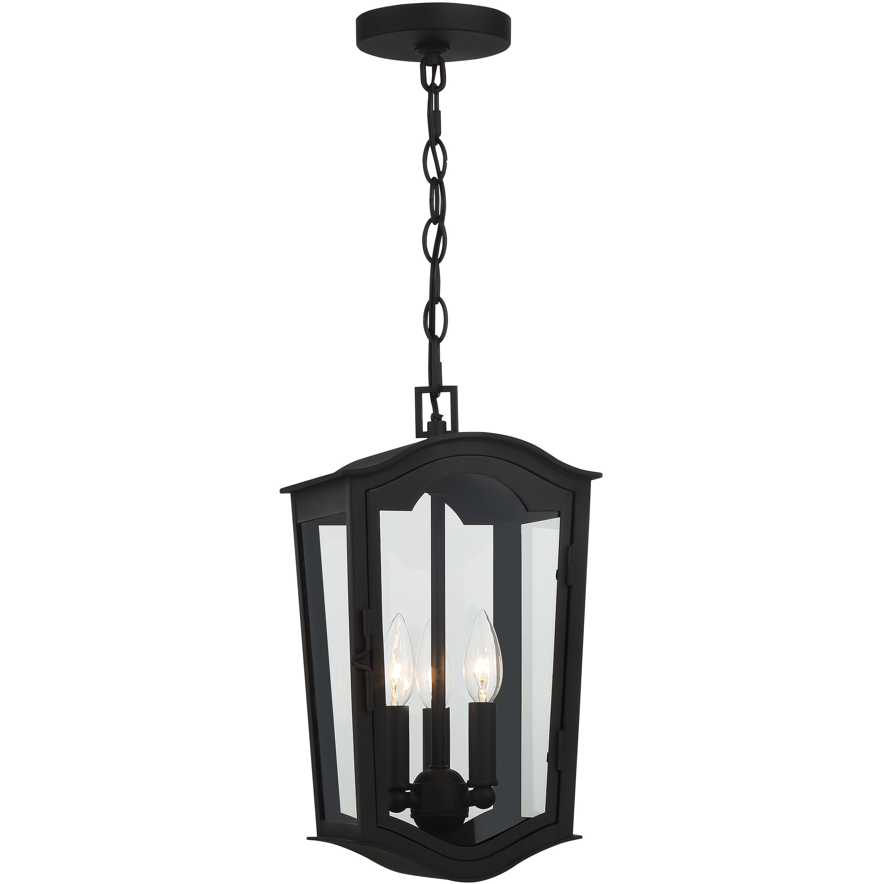 Houghton Hall 3 Light 8.5 inch Sand Coal Outdoor Chain Hung Lantern, The Great Outdoors