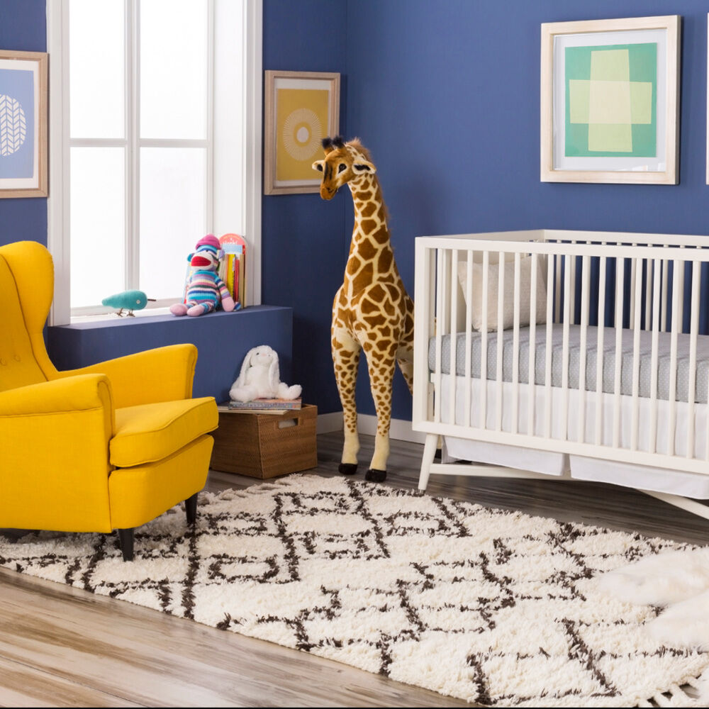 Sherpa 120 X 96 inch Dark Brown/Cream Rugs, Wool