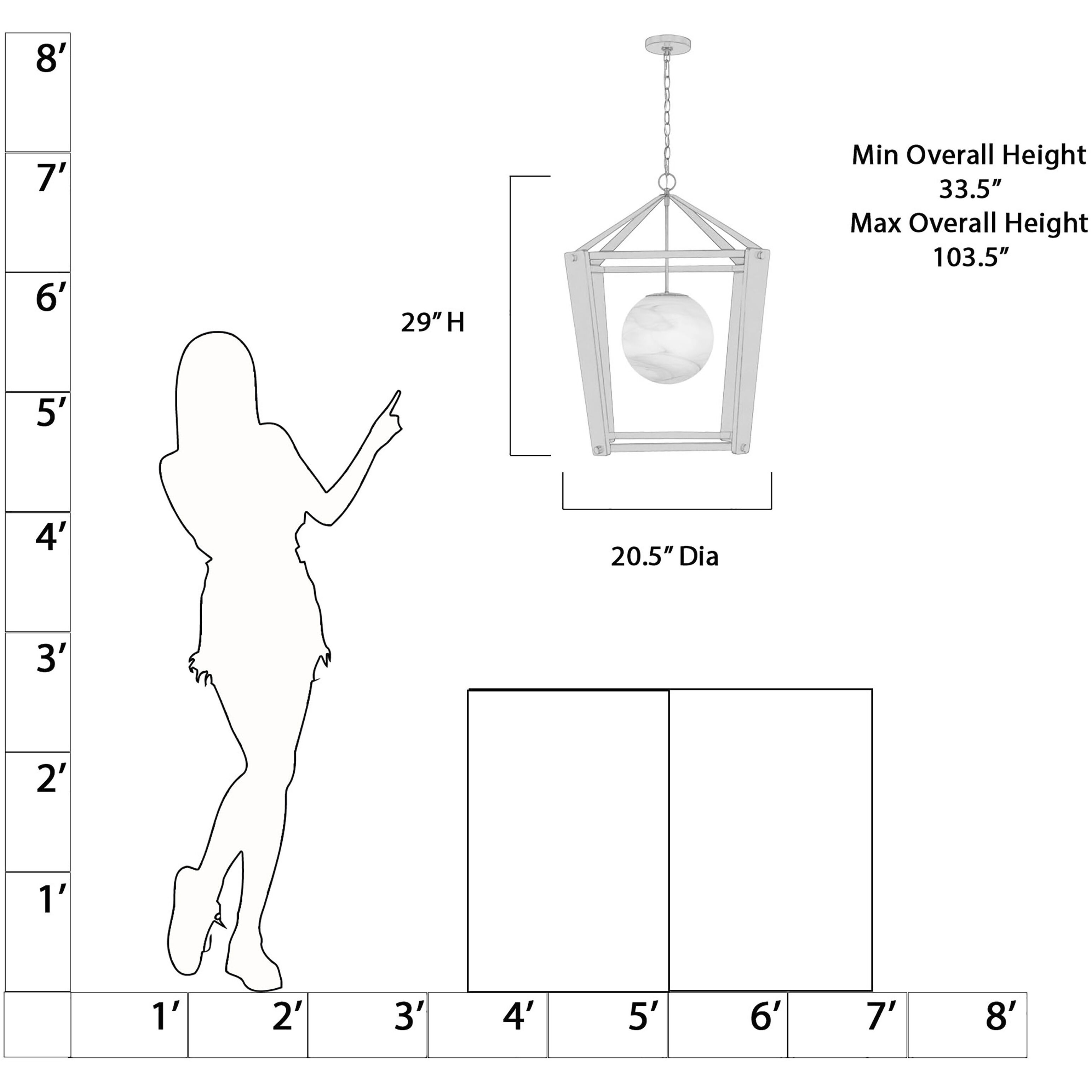 Shimmer 1 Light 20.5 inch Legacy Brass Pendant Ceiling Light