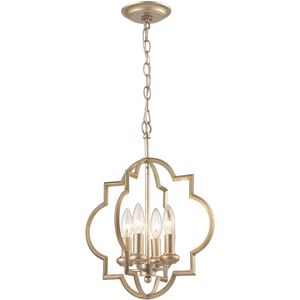Chandette 4 Light 14 inch Aged Silver Chandelier Ceiling Light