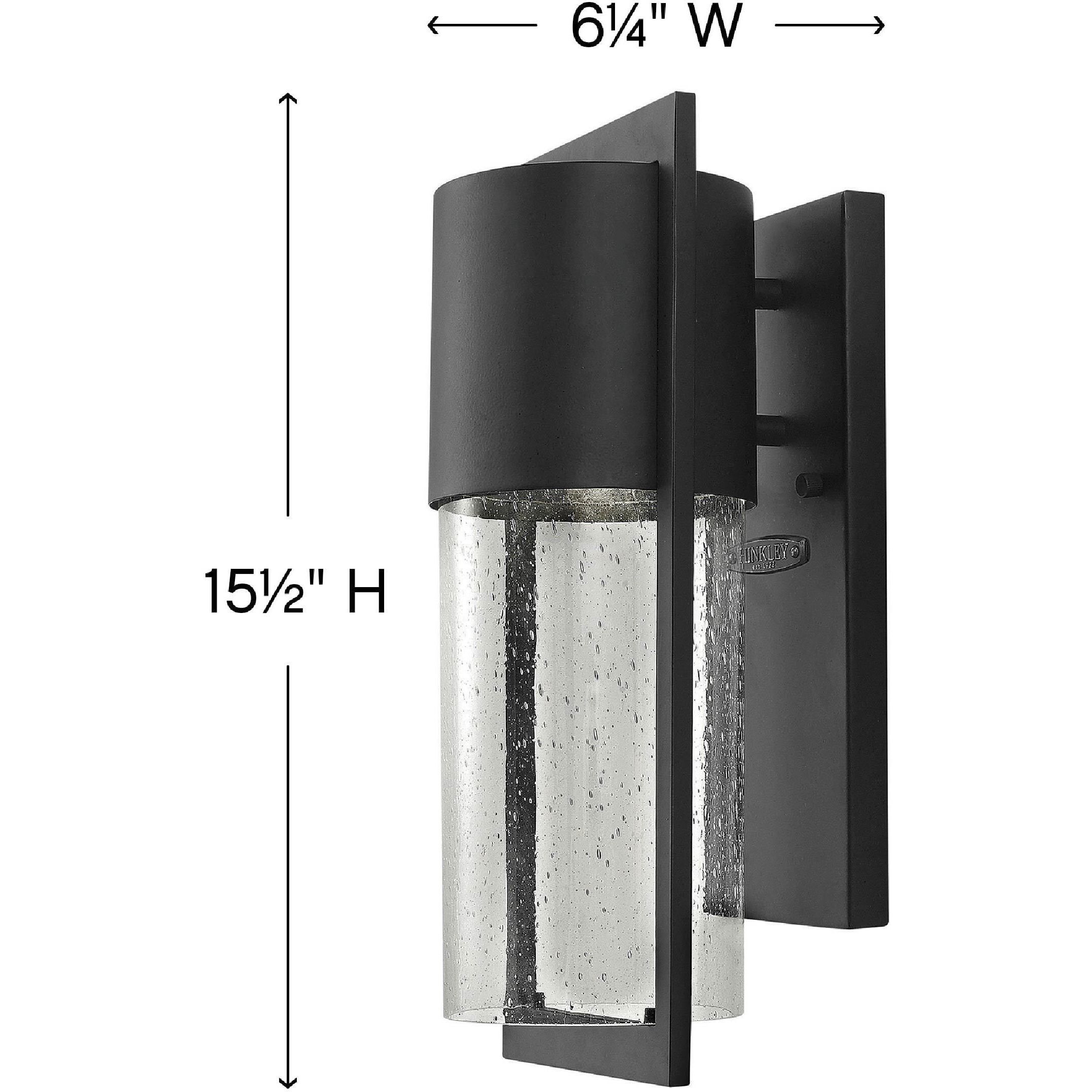 Shelter LED 16 inch Black Outdoor Wall Mount Lantern, Medium