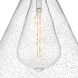 Edison Cone LED 16 inch Oil Rubbed Bronze Pendant Ceiling Light in Seedy Glass