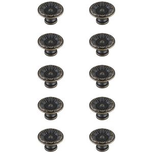 Corio Antique Bronze Hardware Cabinet Knob, Set of 10