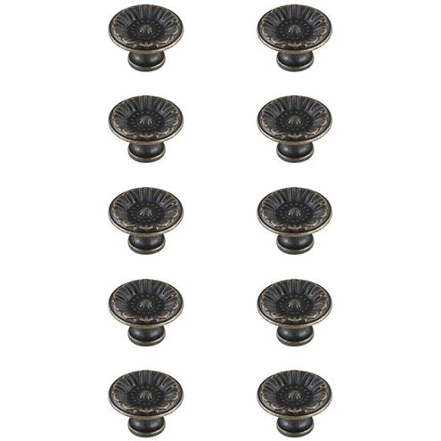 Corio Antique Bronze Hardware Cabinet Knob, Set of 10