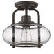 Trilogy 1 Light 10 inch Old Bronze Semi-Flush Mount Ceiling Light