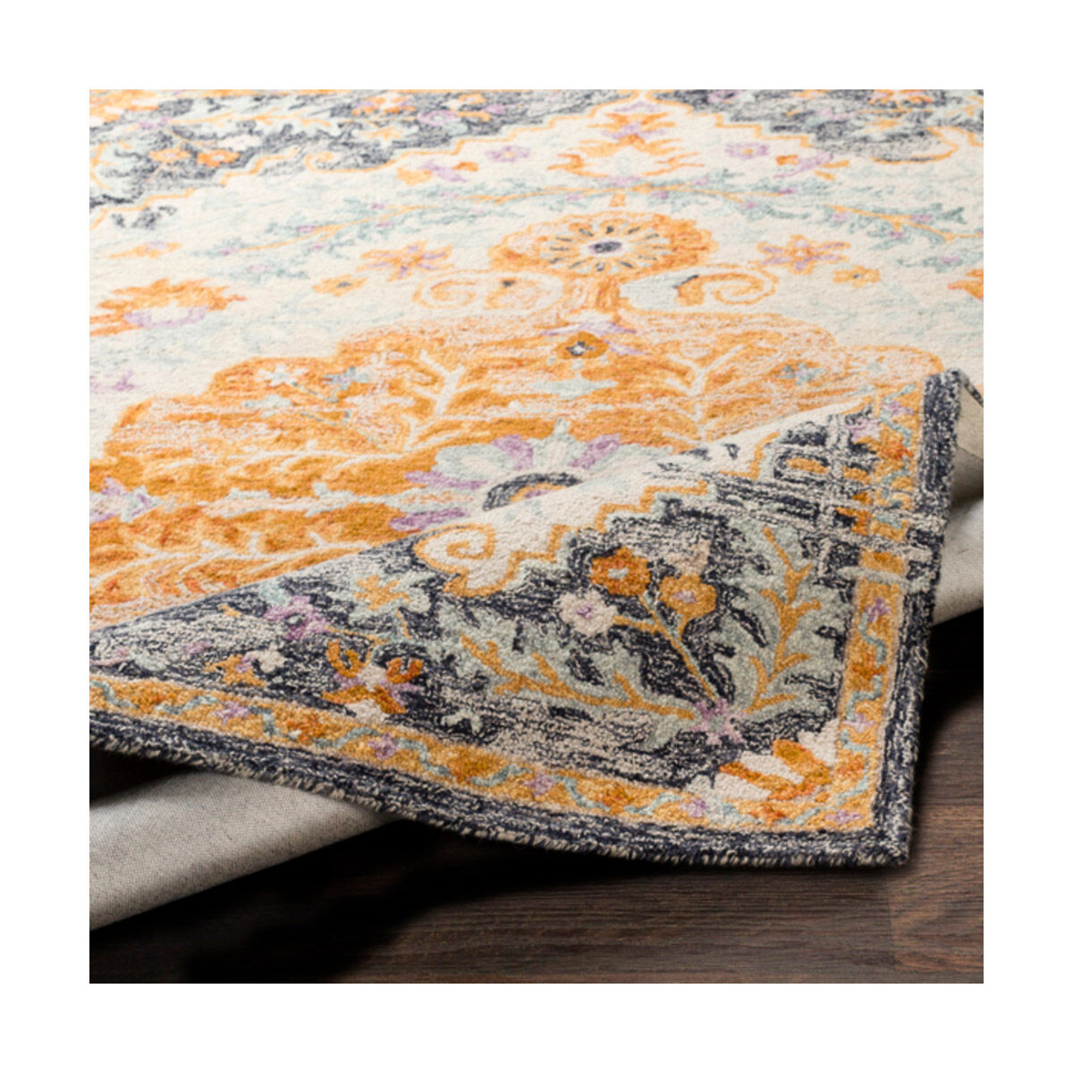 Jocosa 90 X 60 inch Burnt Orange/Khaki/Mustard/Black/Charcoal/Ice Blue Rugs, Rectangle