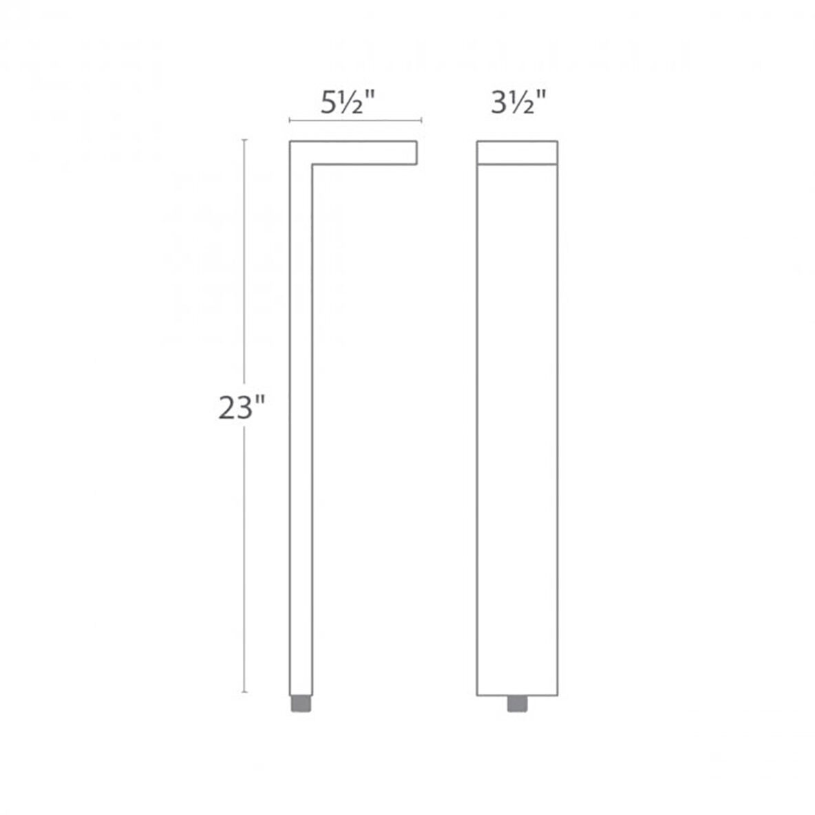 Ledge 12 3 watt Black Path Lighting in 3000K, Path and Area Light, WAC Landscape