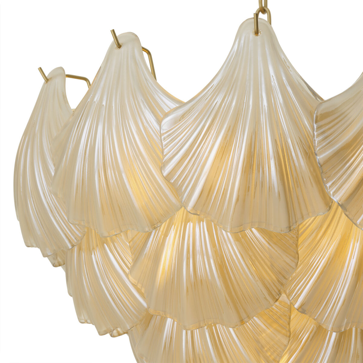 Ibiza 10 Light 23.62 inch Champagne-Coloured Glass Chandelier Ceiling Light
