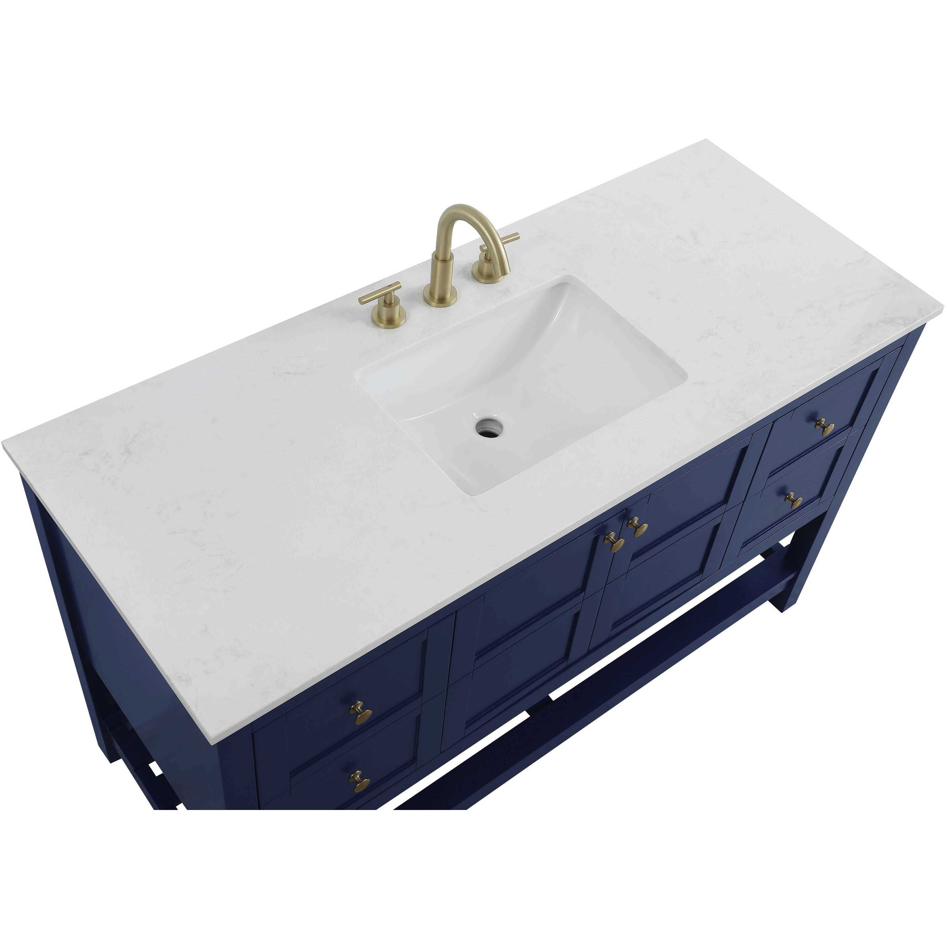 Theo 54 X 34 inch Blue Bathroom Vanity Cabinet
