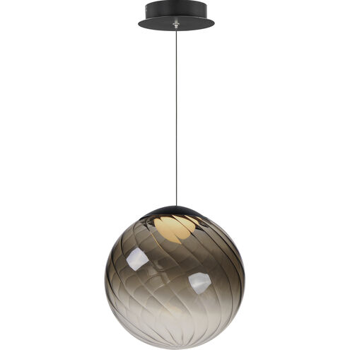 Planetary LED 9.75 inch Black Single Pendant Ceiling Light