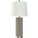 David 29 inch 100.00 watt Dark Taupe and Silver Table Lamp Portable Light