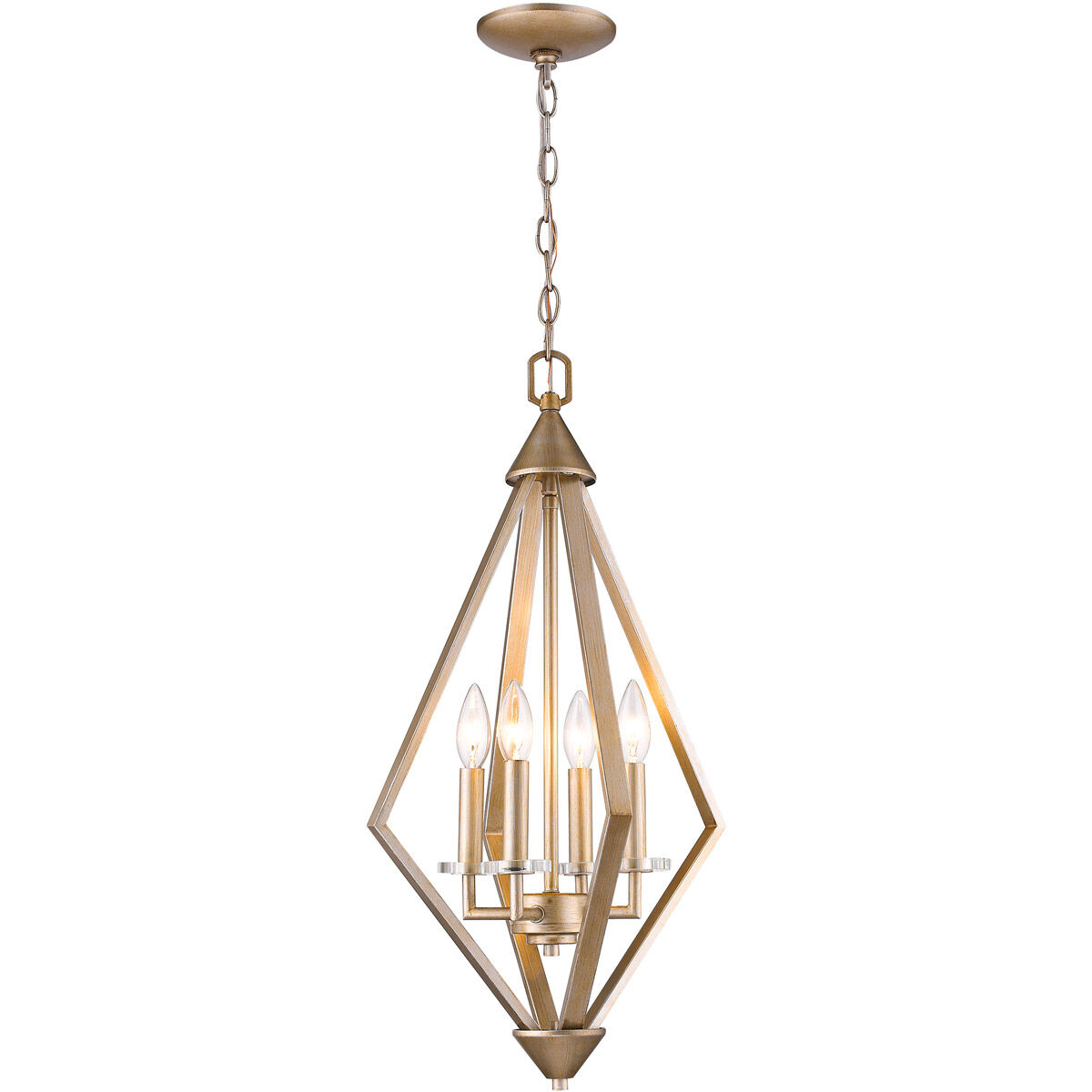 Easton 4 Light 14 inch Washed Gold Pendant Ceiling Light
