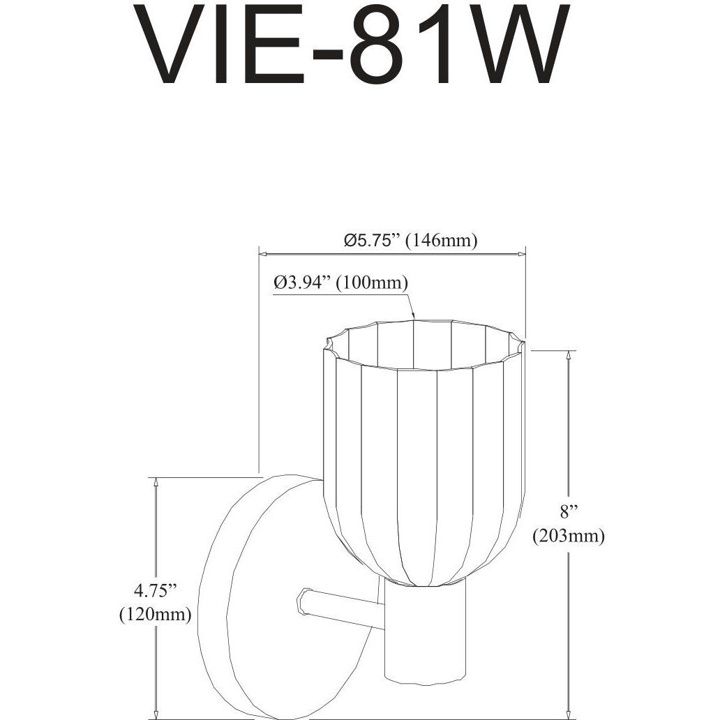 Vienna 1 Light 4.75 inch Aged Brass Wall Sconce Wall Light
